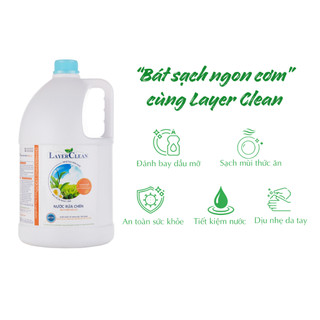 Nước rửa chén bát hữu cơ Layer Clean chai 5kg