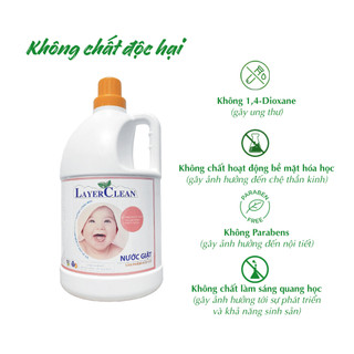 Nước giặt hữu cơ Layer CLean chai 4kg