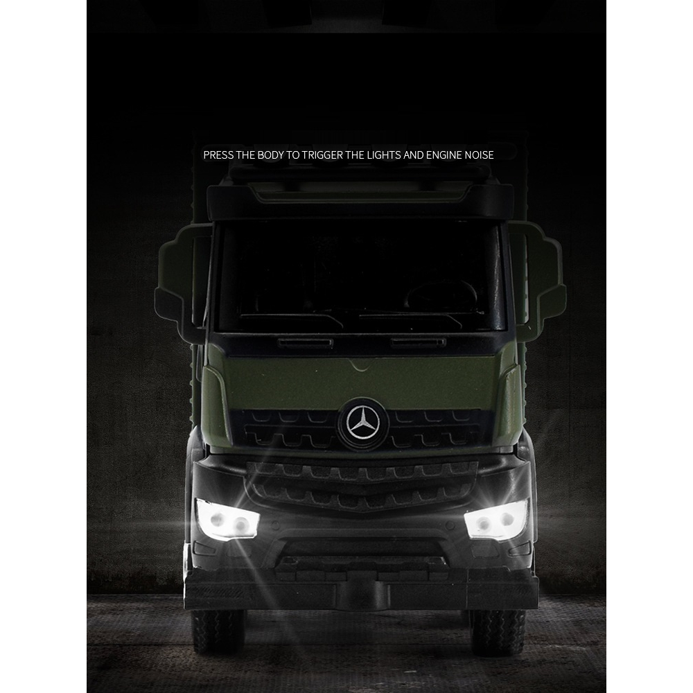 Xe ô tô mô hình tải bọc thép Mercedes OFF-ROAD RV hợp kim, tỉ lệ 1/32 siêu xe 4 bánh OFFROAD mini có đèn và còi siêu rẻ