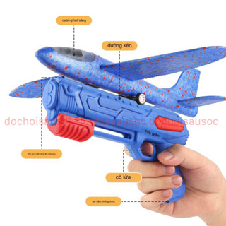 Súng Bắn Máy Bay Xốp, Đồ Chơi Ngoài Trời Phát Triển Thể Chất Cho Bé