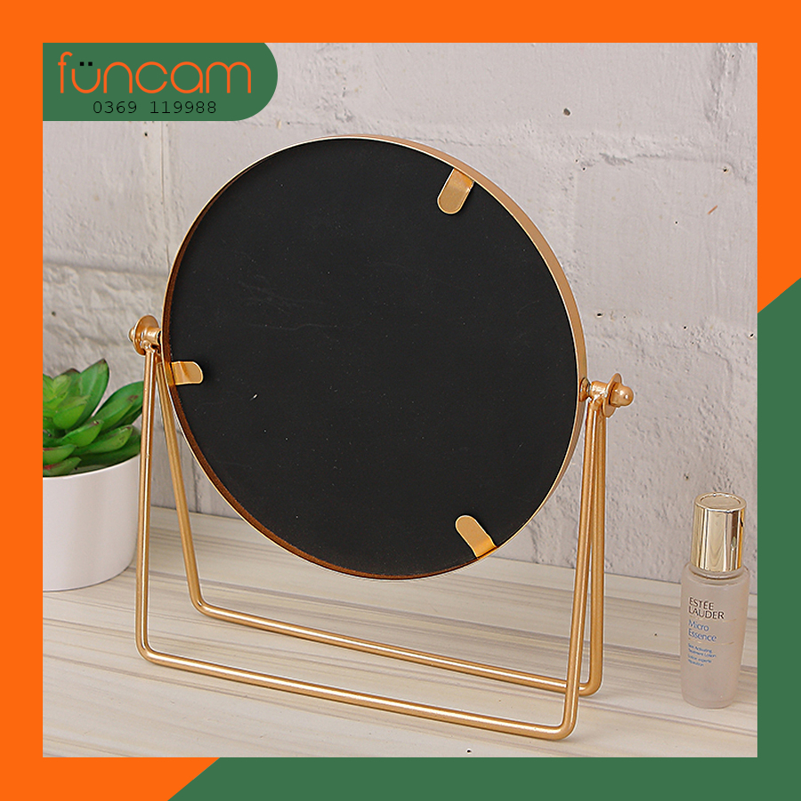 Gương Trang Điểm Để Bàn Viền Kim Loại Cao Cấp