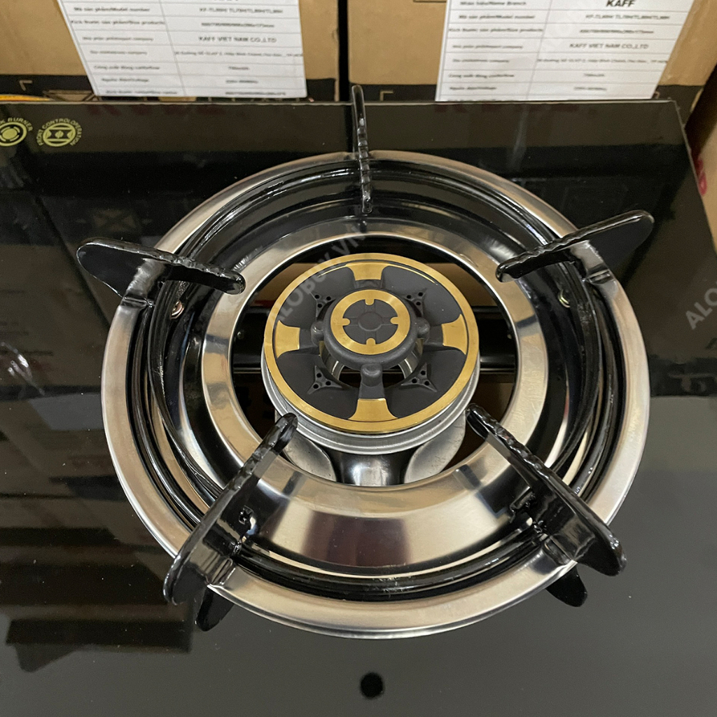 Bếp gas khung inox mặt kính FUJISHI KI-224A - MÂM CHIA LỬA ĐỒNG NGUYÊN KHỐI LỚN - Tiết kiệm gas - BH chính hãng 1 năm