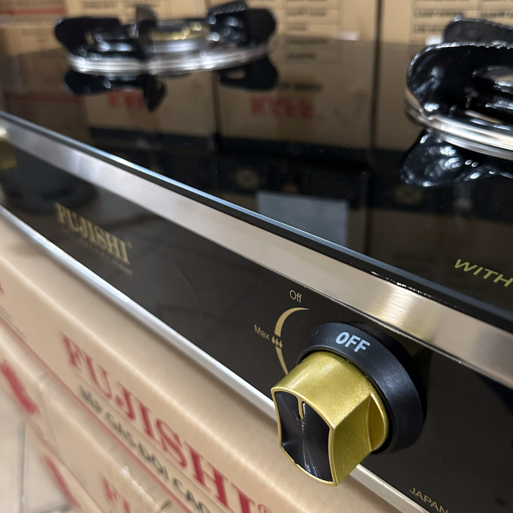 Bếp gas khung inox mặt kính FUJISHI KI-224A - MÂM CHIA LỬA ĐỒNG NGUYÊN KHỐI LỚN - Tiết kiệm gas - BH chính hãng 1 năm