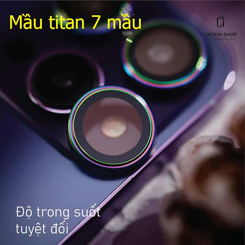 Bộ Dán Mắt Điên Thoại iP 15Promax KUZOOM Bộ 3 Mắt 2 Tầng Cao Cấp Sáng Bóng Loáng Kuzoom iP 15 Promax Đến 12 Chính Hãng