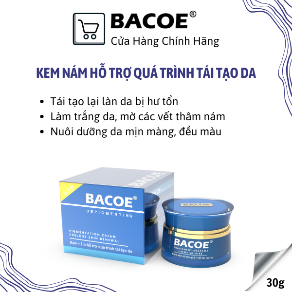 KEM BACOE KEM NÁM BACOE KEM NÁM HỖ TRỢ QUÁ TRÌNH TÁI TẠO DA BACOE