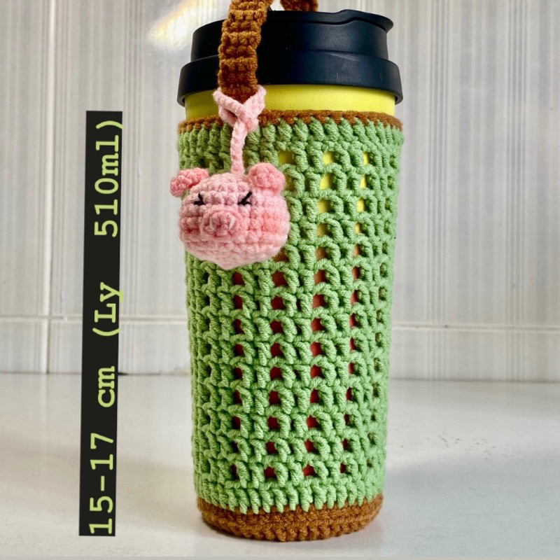 Túi đựng ly giữ nhiệt handmade bằng len