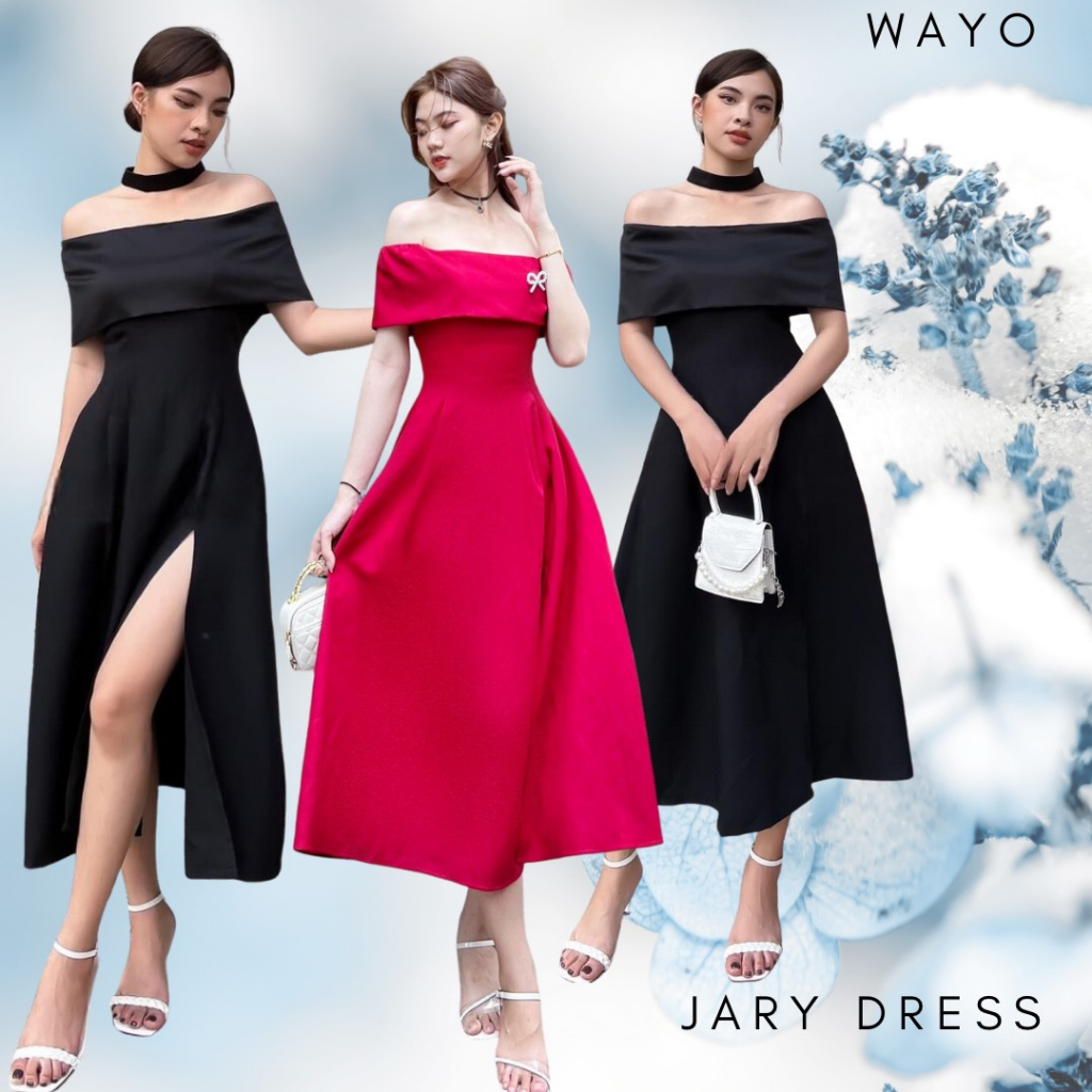 Đầm WAYO thiết kết trễ vai xẻ tà dự tiệc sang trọng