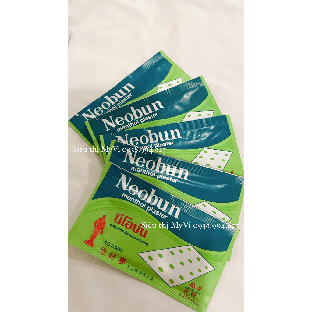 Miếng dán giảm đau Neobun Menthol Plaster Thái Lan