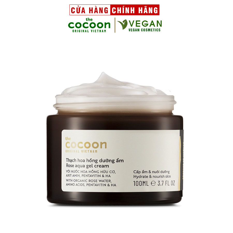 Thạch hoa hồng dưỡng ẩm cocoon 100ml (kem dưỡng ẩm)