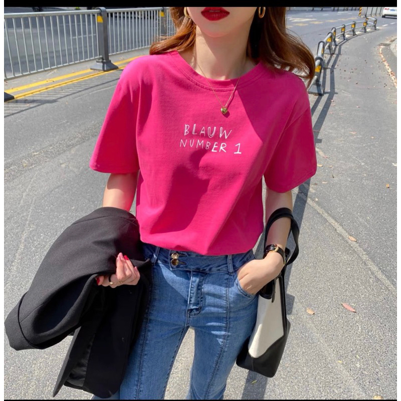Áo thun thái nữ from vừa cổ tròn chất thun cotton thái mịn, mát, co dãn tốt, nhiều màu bao đẹp YOHOMI mã NUMBER 1