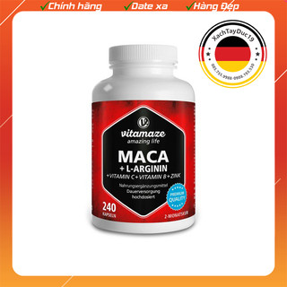 Viên uống Vitamaze MACA + L-Arginin Kapseln cho nam giới, hộp 240 viên nội địa Đức
