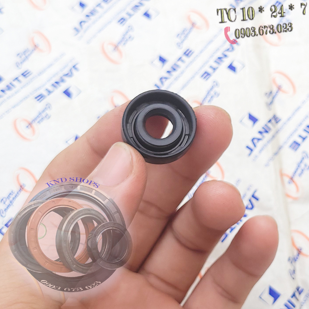 Phốt dầu TC 10*24*7, Phớt chặn nhớt trục chuyên cho phụ tùng máy bơm nước, xe máy và ô tô | KND Shops
