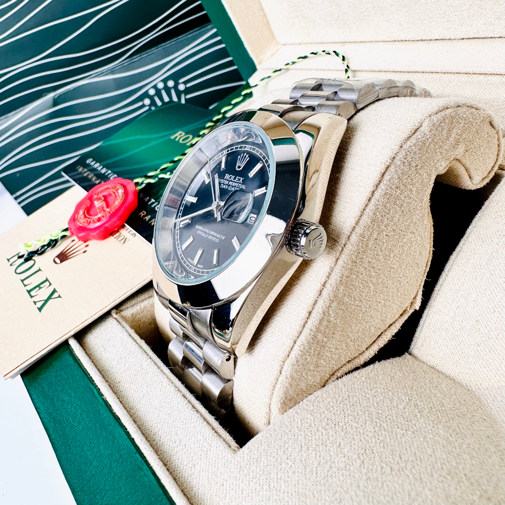 Đồng hồ nam Rolex đính viền đá dây kim loại đúc đặc cao cấp bảo hành 12m rolex-shop