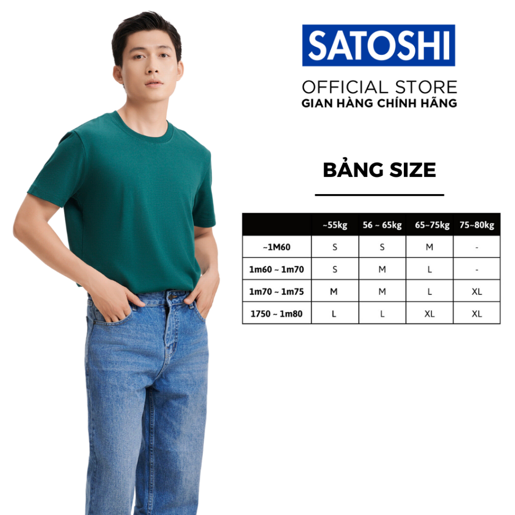 Áo thun nam Satoshi SATS96 cổ bo zip tay ngắn chất thun single 270GSM 4 màu trẻ trung, thanh lịch