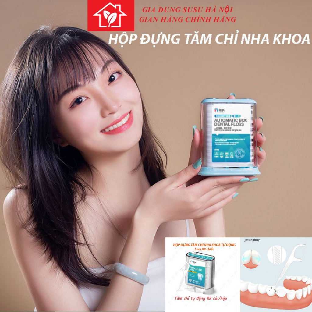 Hộp đựng tăm chỉ nha khoa tự động 100c Giadung Susu