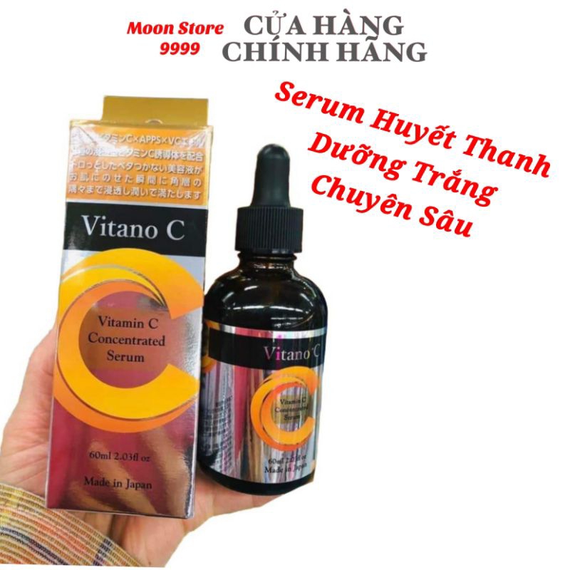 Serum Vitano C Huyết Thanh chuyên sâu Nhật Bản 60ml, Vitamin C Concentrated Serum, Dưỡng Trắng Trẻ Hoá Mờ Thâm Sạm