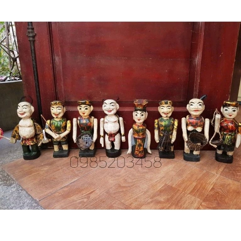 Rối gỗ múa nước cổ truyền thống Việt Nam 35cm và 25cm xuất khẩu - made in Việt Nam