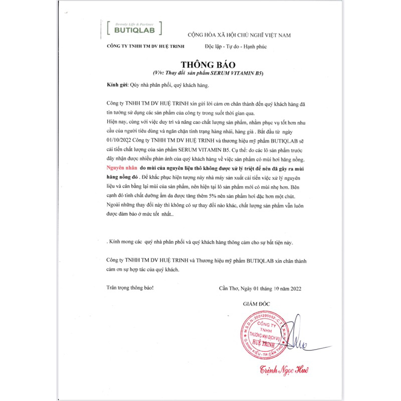 Serum B5 BUTIQ LAP  💥  - Haispa