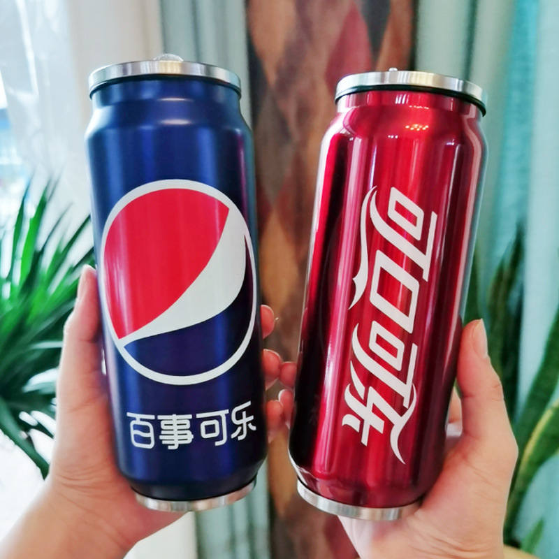 Bình Giữ Nhiệt 500ml iNox Hình Lon Nước Logo Nhiều Hãng