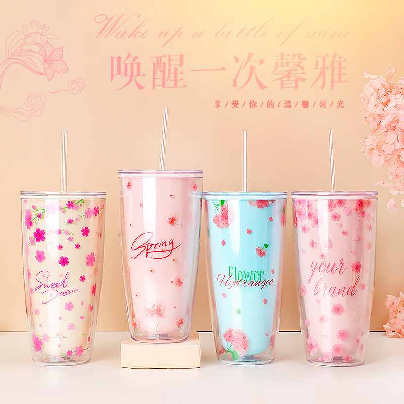 Ly Nhựa Hoa Anh Đào SAKURA 2 Lớp 750ml