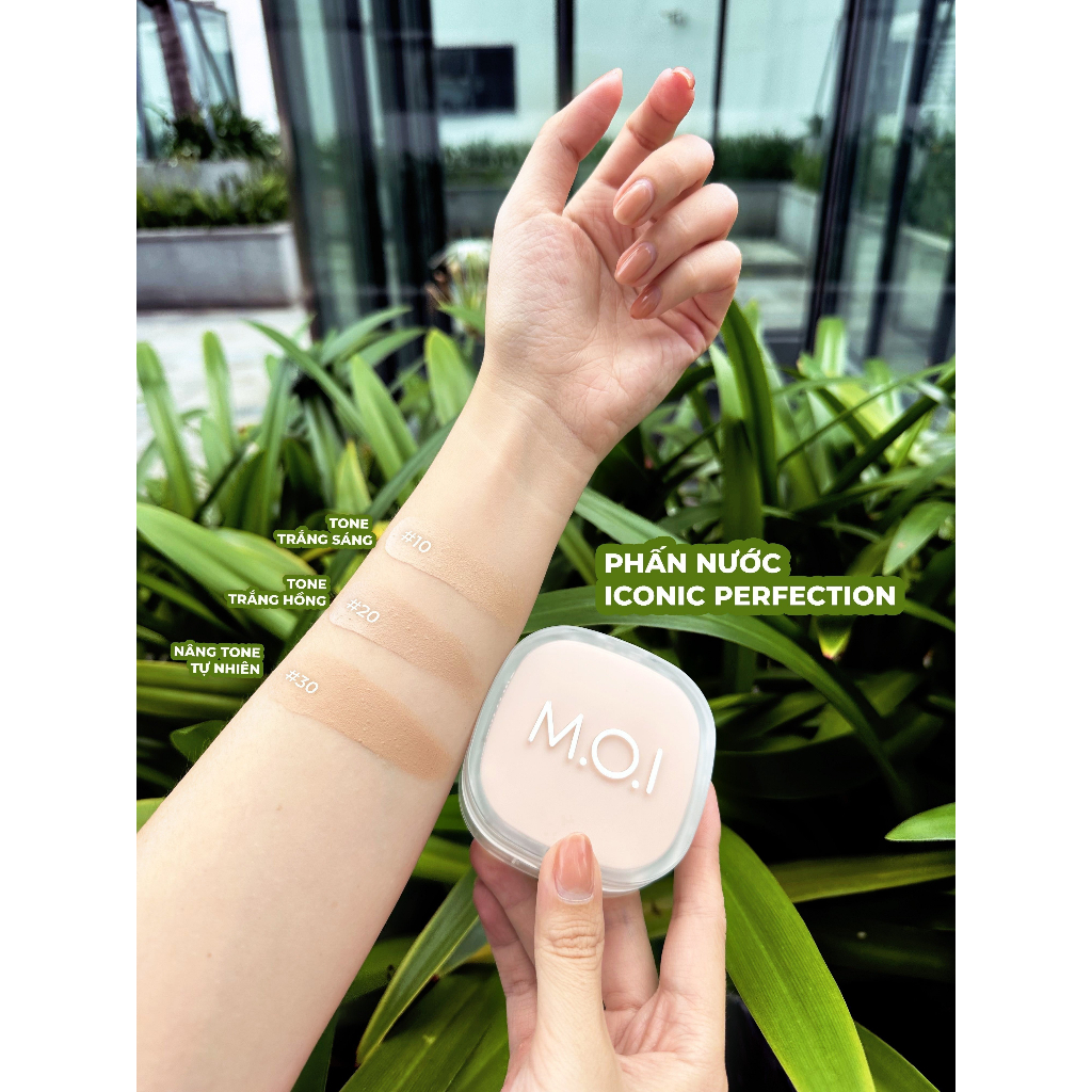 Bộ đôi M.O.I Phấn nước Iconic Perfection Cushion và Phấn phủ Baby Skin Powder