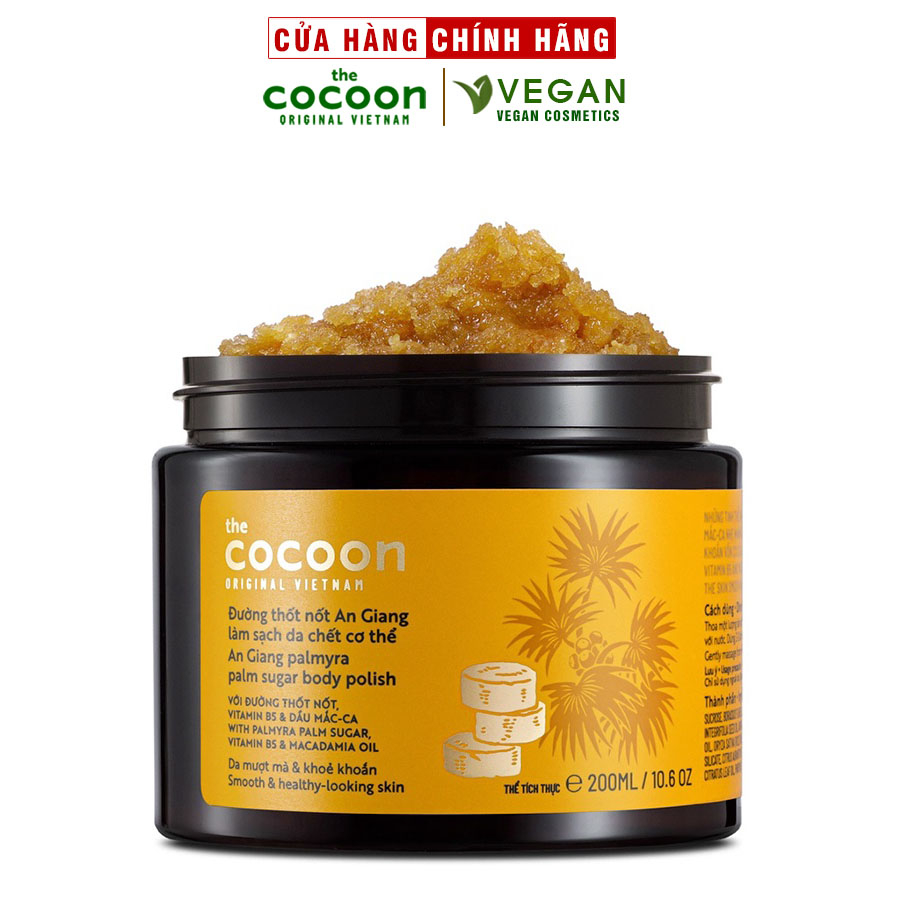 Đường thốt nốt An Giang làm sạch da chết cơ thể cocoon 200ml Thuần Chay