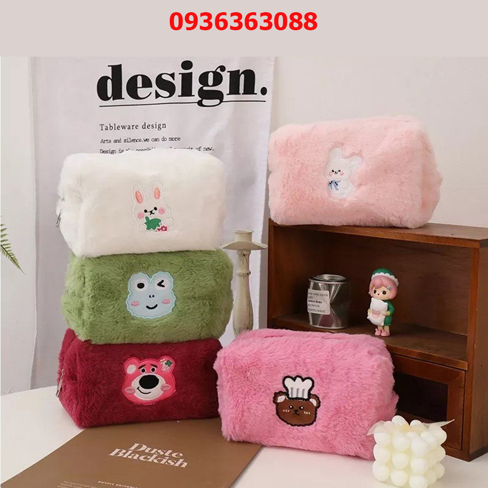Túi đựng mỹ phẩm, đồ trang điểm GẤU DÂU LOSTO BENTOY MILKJOY