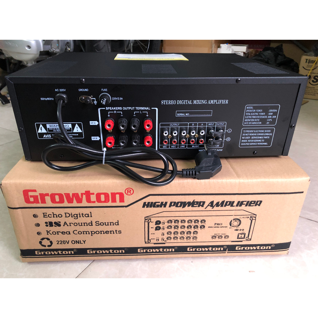 Amply Growton PN-4800 Chạy 8 sò Công Suất 600w