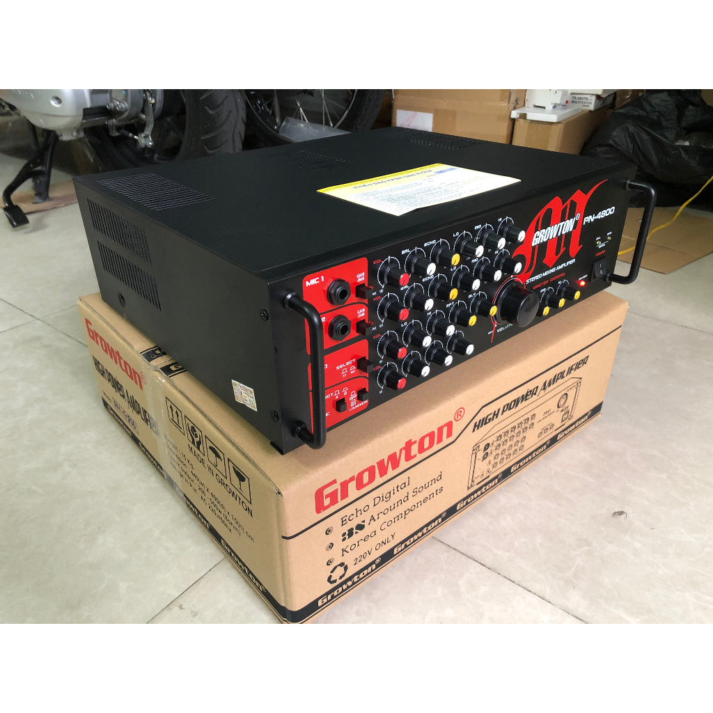 Amply Growton PN-4800 Chạy 8 sò Công Suất 600w