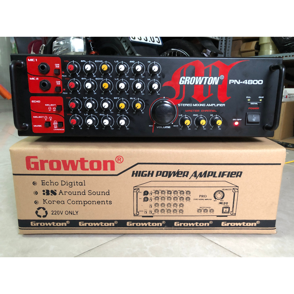 Amply Growton PN-4800 Chạy 8 sò Công Suất 600w