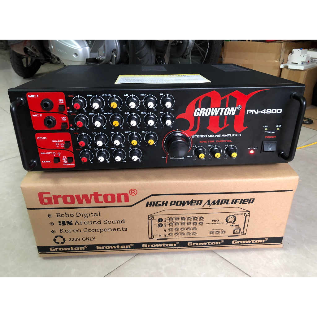 Amply Growton PN-4800 Chạy 8 sò Công Suất 600w