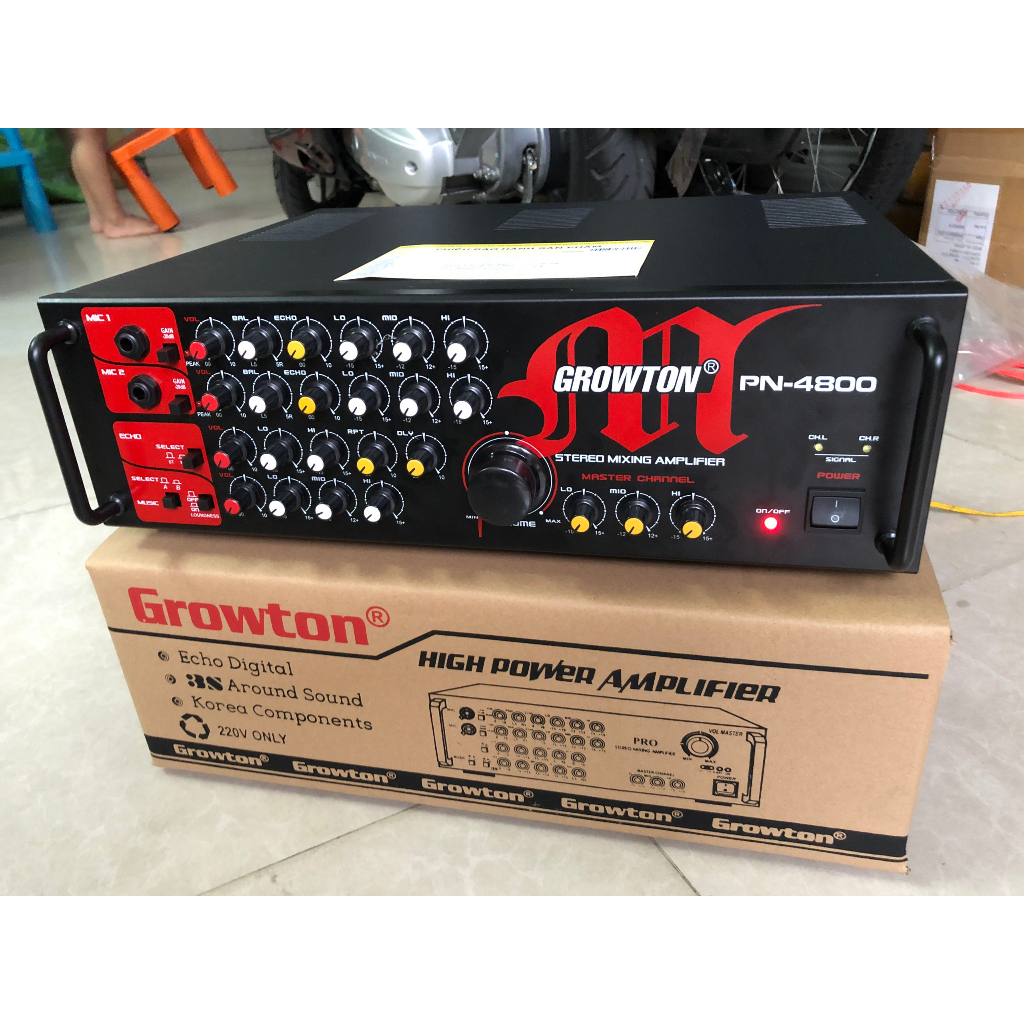 Amply Growton PN-4800 Chạy 8 sò Công Suất 600w