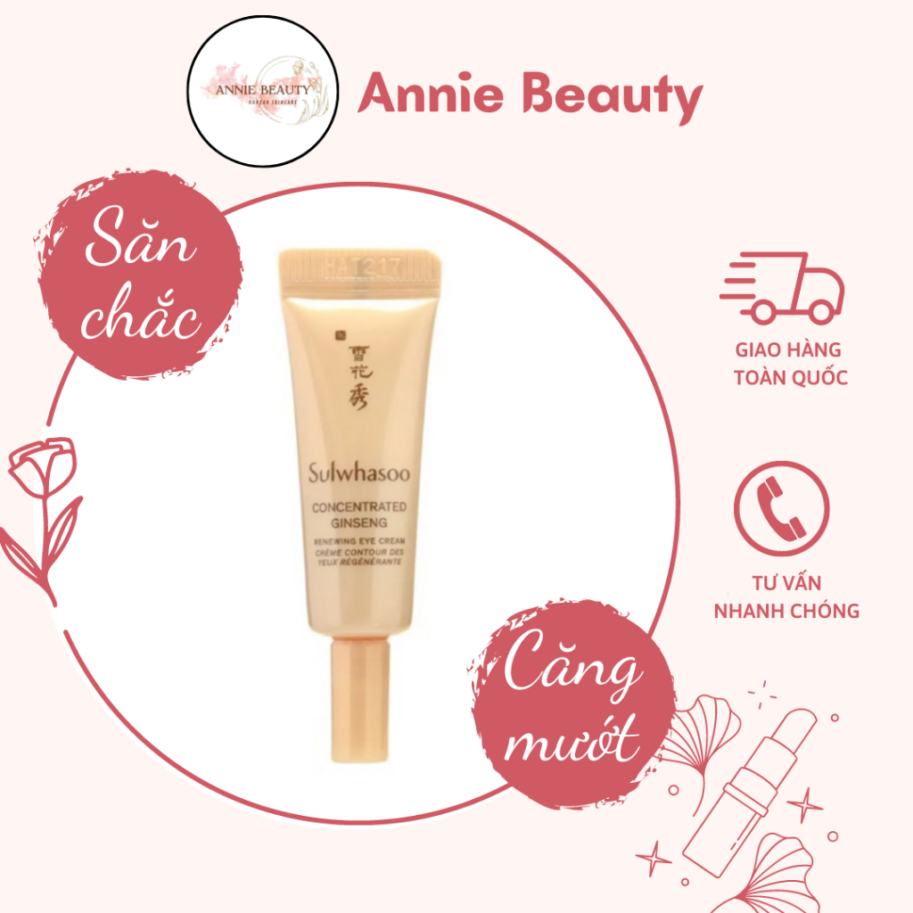 Kem mắt nhân sâm Sulwhasoo cải thiện nếp nhăn, tăng đàn hồi gấp 3 lần cho da CONCENTRATED GINSENG RENEWING EYE CREAM