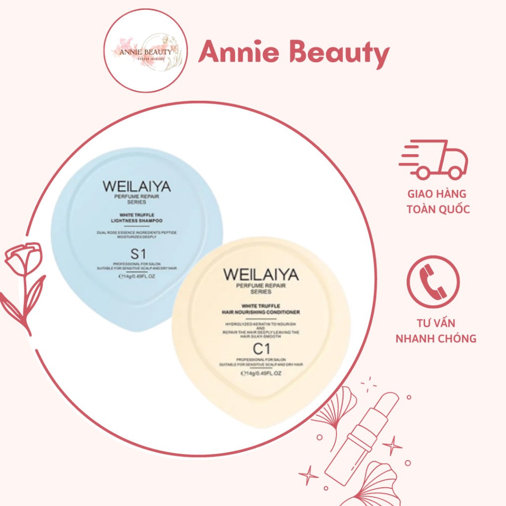 Dầu gội Weilaiya và dầu xả NẤM TRUFFLE phục hồi đa tầng cho tóc khỏe,mượt mà, thơm ngát mọi lúc mọi nơi cùng mini tiện