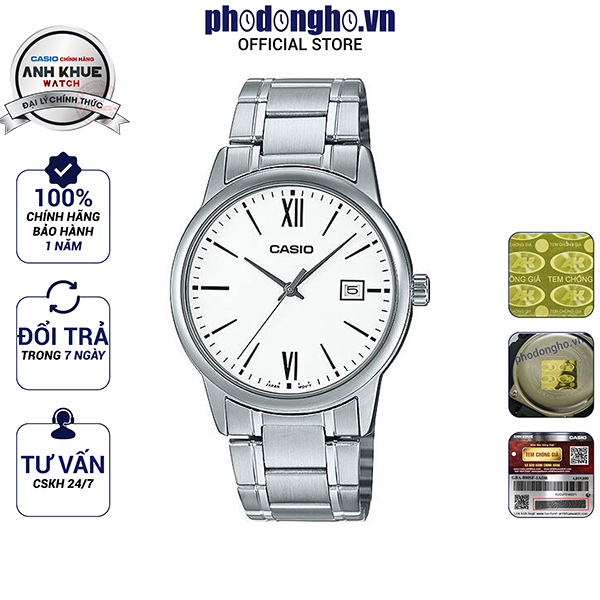 Đồng hồ nam dây kim loại Casio Anh Khuê MTP-V002D-7B3UDF