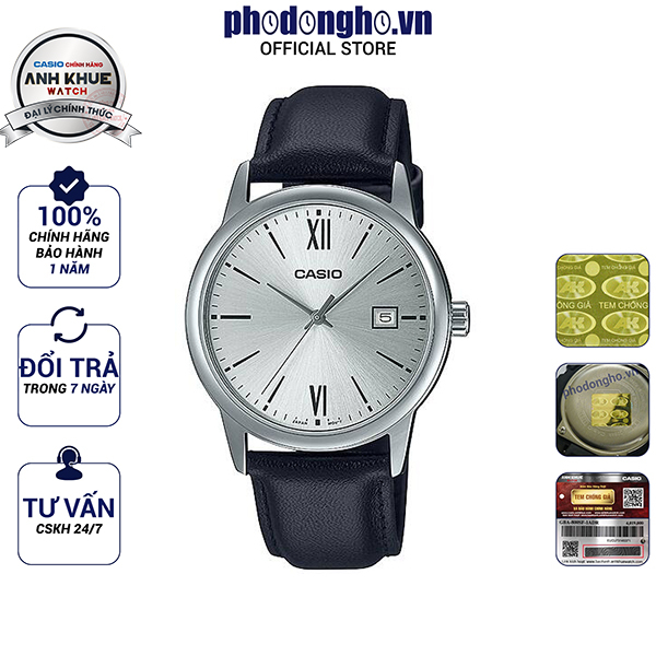 Đồng hồ nam dây da Casio Anh Khuê MTP-V002L-7B3UDF