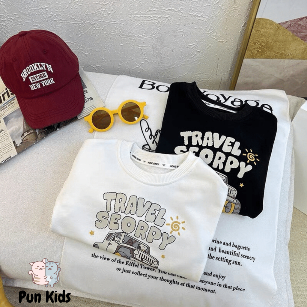 Bộ bé trai, Bộ quần áo thu đông bé trai cao cấp hình ô tô cá tính cho bé 8-22kg BD41