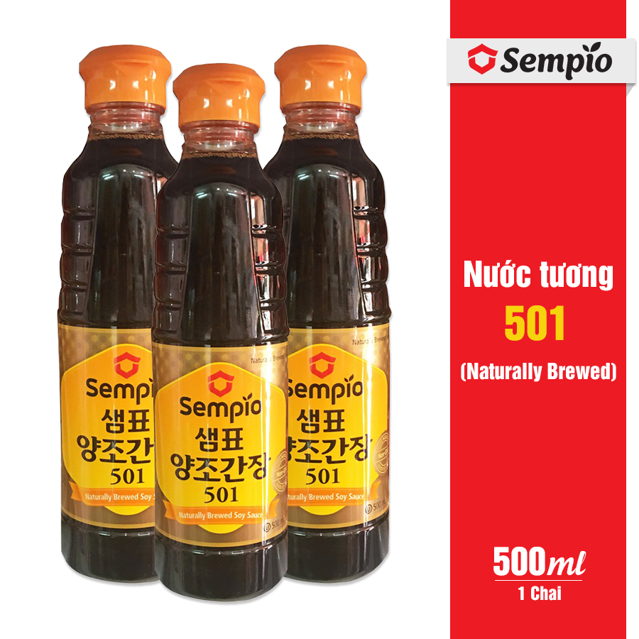 Nước tương 501 Sempio nhập khẩu Hàn Quốc (500ml)