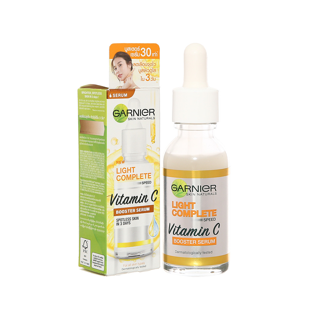 Serum dưỡng trắng mờ thâm Vitamin C Garnier 30ml