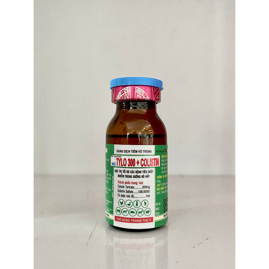 TYLO 300 + COLISTIN 10ml Tối Ưu Các Bệnh Tiêu Chảy - Nhiễm Trùng Đường Hô Hấp