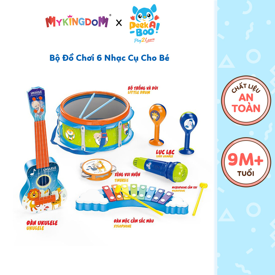 Đồ Chơi Peek A Boo Bộ 6 Nhạc Cụ Cho Bé PAB015