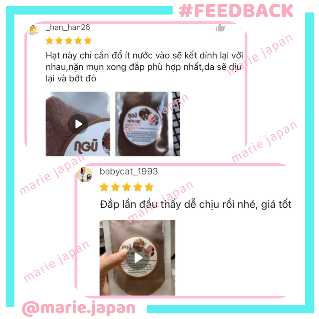 Bột Ngũ Hoa Hạt Nguyên Chất Obaxua Ngăn Mụn Kiềm Dầu Sáng Da Organic Túi 75gr