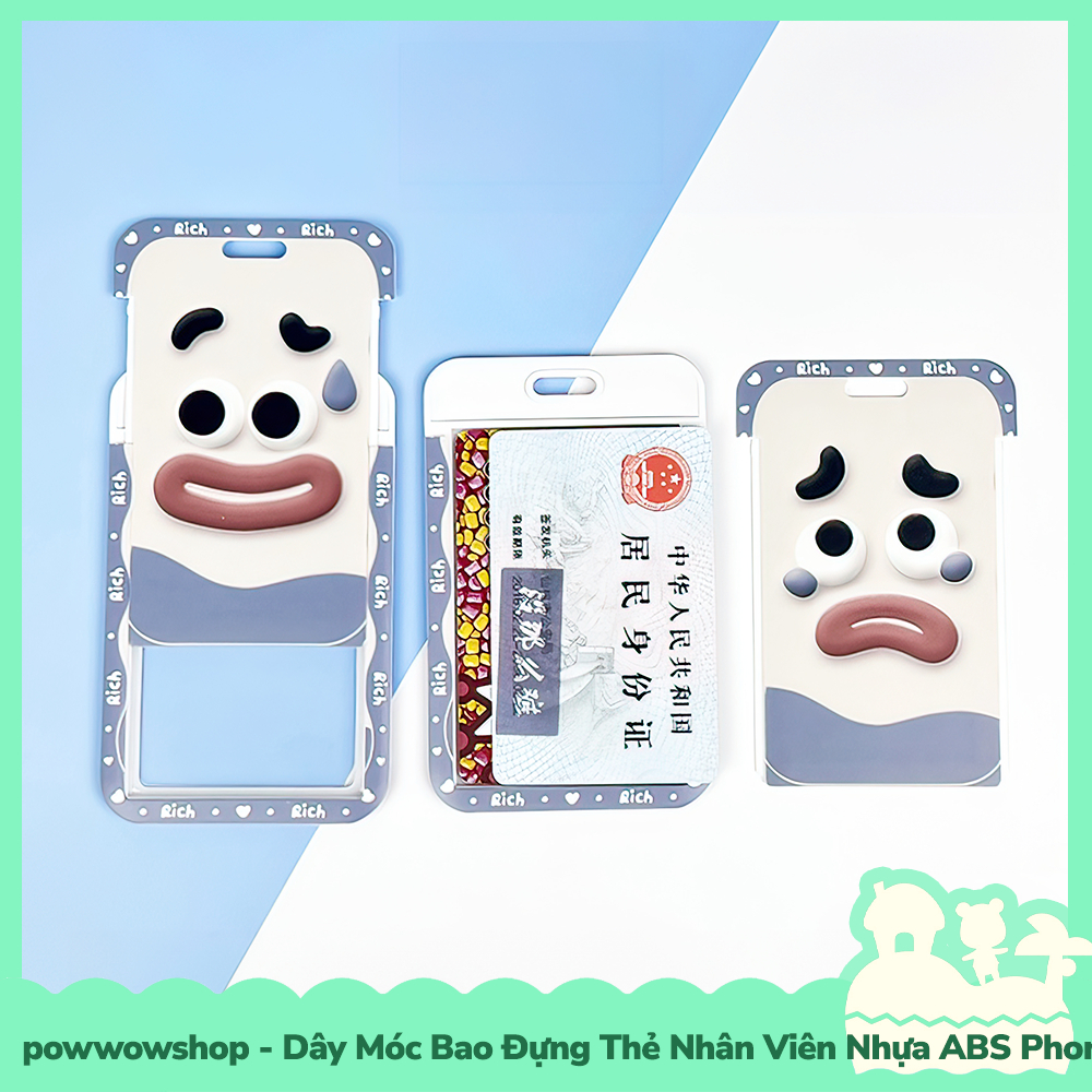 Dây Móc Bao Đựng Thẻ Nhân Viên Dọc Nhựa ABS Phong Cách Nhân Vật Hoạt Hình Emotional Cảm Xúc Thú Vị