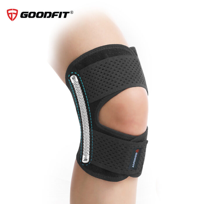 Băng đầu gối chuyên nghiệp GoodFit GF526K. bó gối dán có lò xo trợ lực. băng bảo vệ khớp gối.