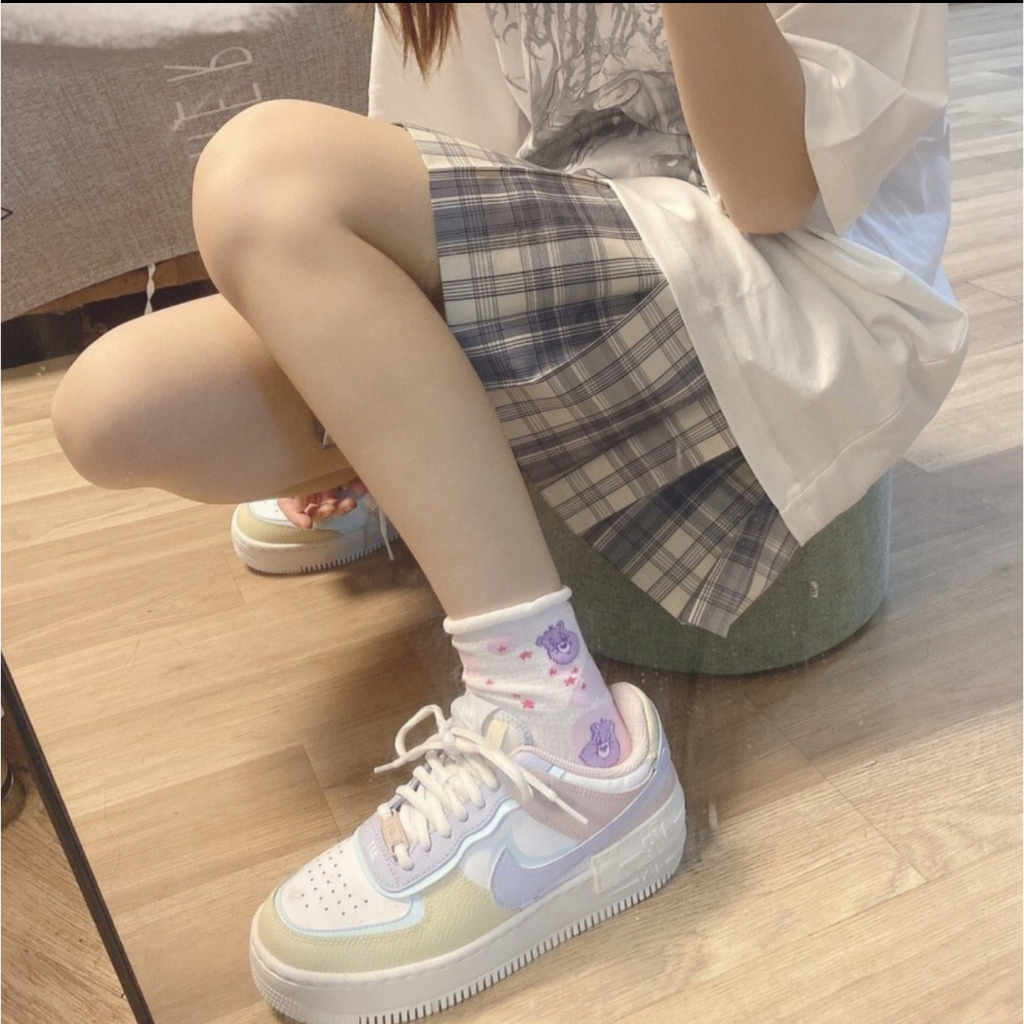 Nlke Air Force 1 Low Shadow Trắng, xanh và đỏ