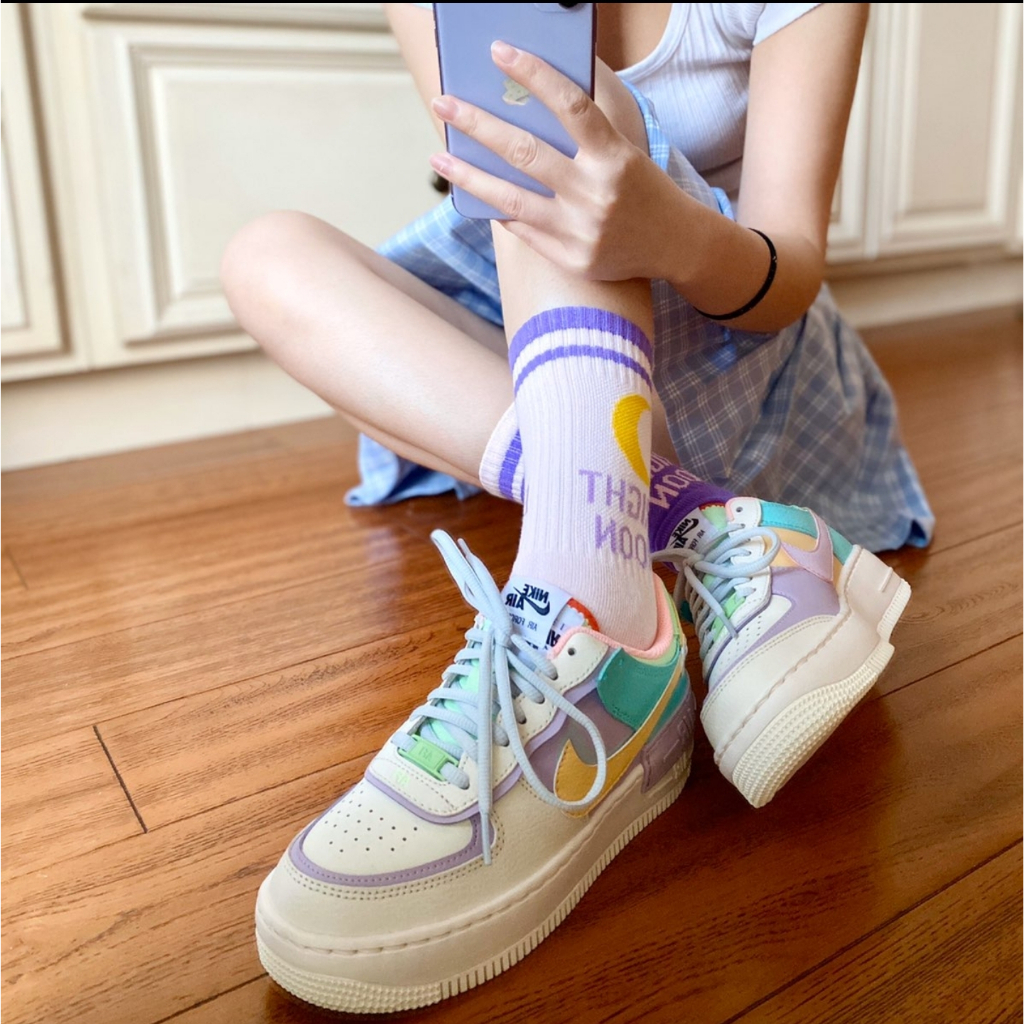 Nlke Air Force 1 Low Shadow Trắng, xanh và đỏ