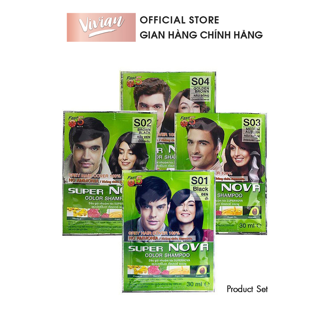 GỘI PHỦ BẠC Super Nova Thái Lan (MP5839 MP5840 MP5841 MP5842 MP5843)