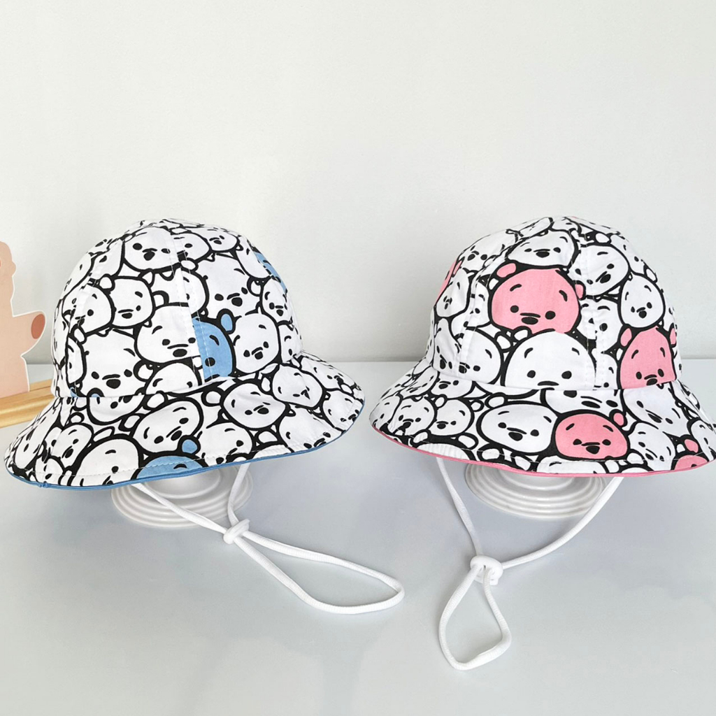 Nón rộng vành bé trai, bé gái 3-8 tuổi, vải Cotton mềm mỏng thoáng khí, mũ tai bèo chống nắng thời trang phong cách Poco