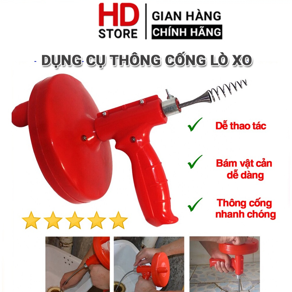 Dụng cụ thông cống KAW dài 5m chuyên nghiệp dạng lò xo dễ dàng sử dụng