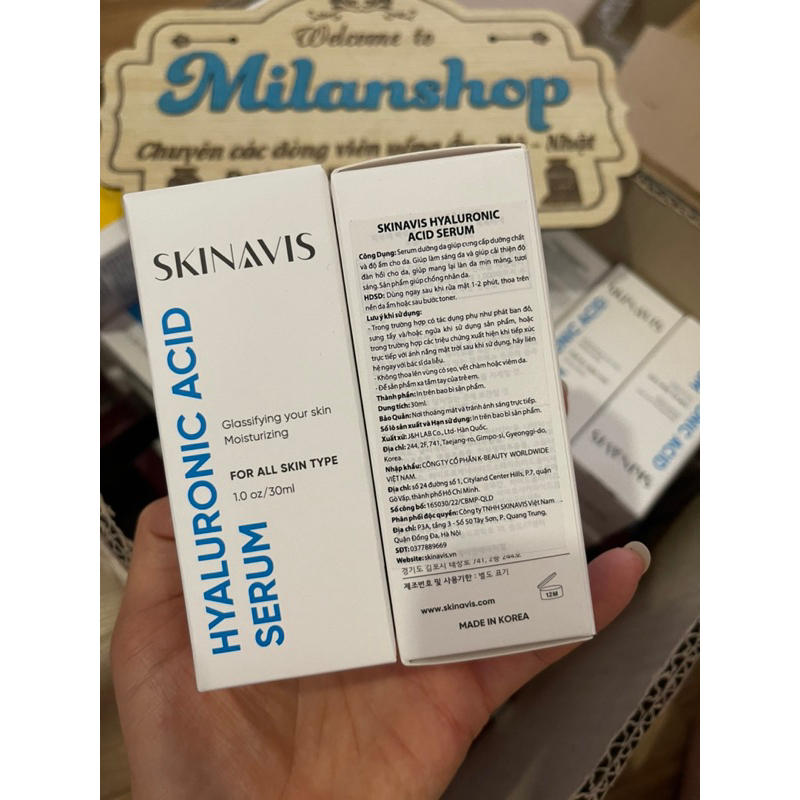 ✅ serum cấp ẩm HA Skinavis Hyaluronic Acid 30ml( chính hãng)